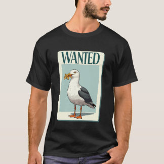 Gezochte Zeemeeuw met Frites Mut Humor T-shirt