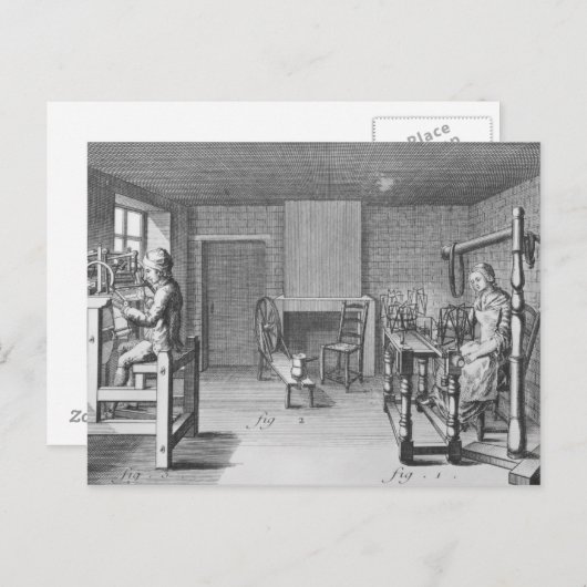 Gezoem voor weven briefkaart (Voorkant / Achterkant)