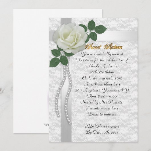 gezoet 16 Ventilator en witte roos Kaart (Voorkant / Achterkant)