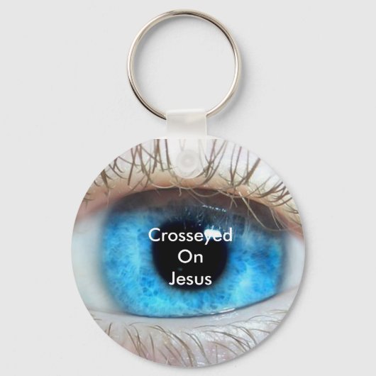 Gezogen op Jezus (blauw) Sleutelhanger (Voorkant)