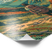 Gezond bergbeklimmen foto afdruk (Hoek)