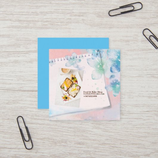 Gezond Brood Ontbijt Eten, Baker Visitekaartje (Voorkant / Achterkant in situ)