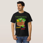 Gezond eten, groenten zijn goed voor je t-shirt (Voorkant volledig)