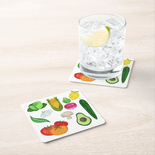 Gezond eten kartonnen onderzetters (Insitu)