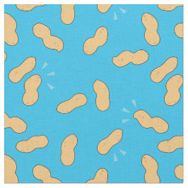 Gezond eten Pinda Patroon op Blauw Stof