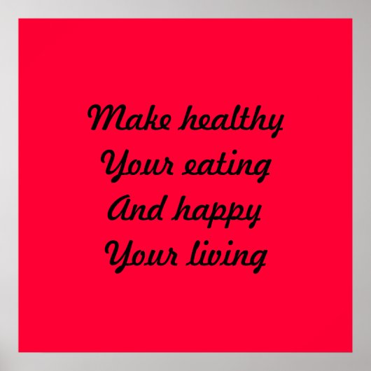 Gezond eten poster (Voorkant)