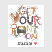 Gezond Eten Quote - Hele Voeding Sticker (Vel)