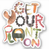 Gezond Eten Quote - Hele Voeding Sticker (Voorkant)