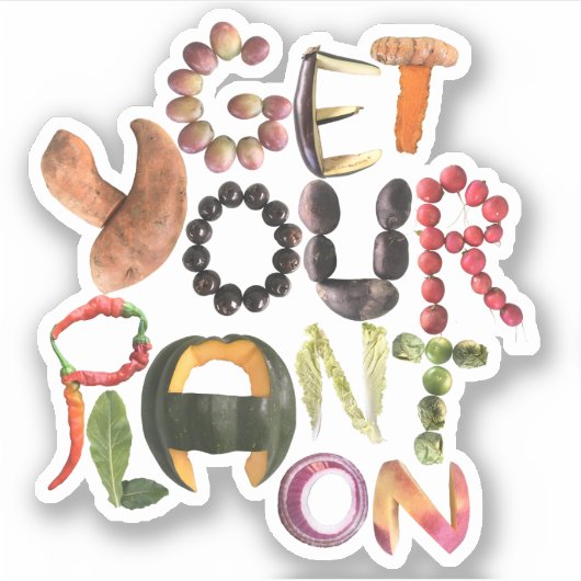 Gezond Eten Quote - Hele Voeding Sticker (Voorkant)
