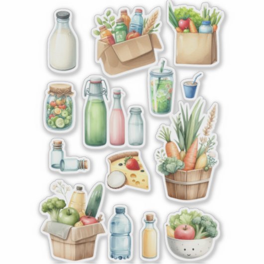 Gezond eten sticker (Voorkant)