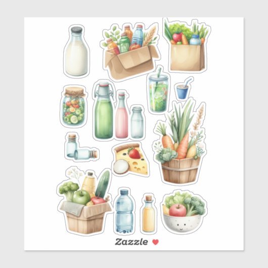 Gezond eten sticker (Vel)