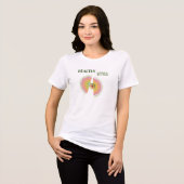 Gezond eten T-shirt met grappige inscriptie (Voorkant volledig)