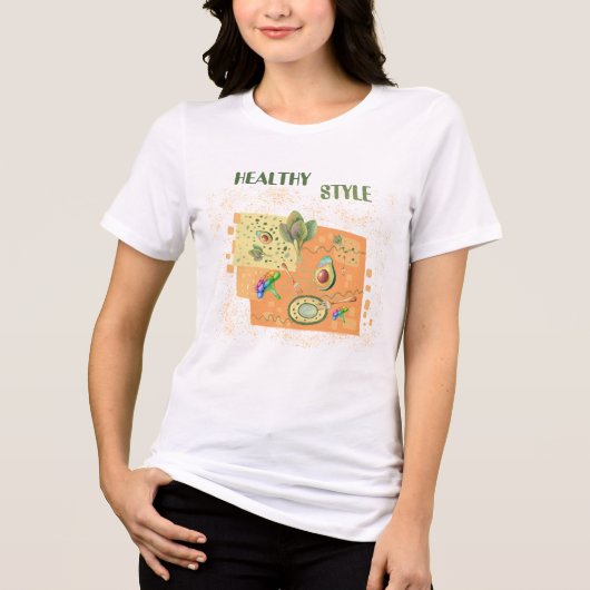 Gezond eten T-shirt met grappige inscriptie (Voorkant)
