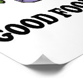 gezond Gezegde goed eten is goed humeur eet gezond Poster (Hoek)