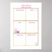 Gezond Happy Inspiring Vision Board Poster (Voorkant)