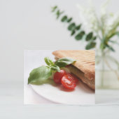 Gezond Italiaans briefkaart voor voedselvoorzienin (Staand voorkant)