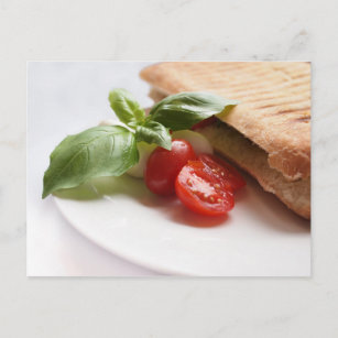 Gezond Italiaans briefkaart voor voedselvoorzienin