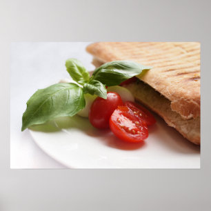 Gezond Italiaans poster voor voedselvoorziening