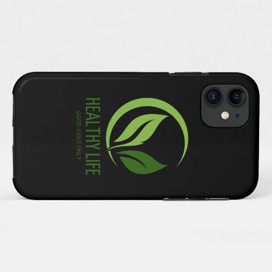 Gezond leven alleen goede vibes Case-Mate iPhone case (Achterkant (horizontaal))