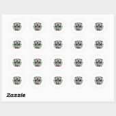 Gezond lichaam Happy Mind Gezonde levensstijl Perf Ronde Sticker (Vel)