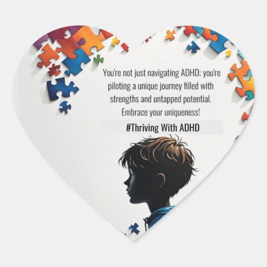 Gezond met ADHD* Anders Osborne PhD. Hart Sticker (Voorkant)