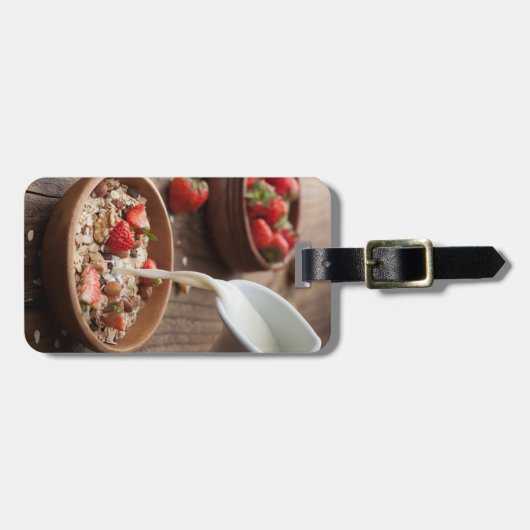 Gezond ontbijt bagagelabel (Voorkant horizontaal)