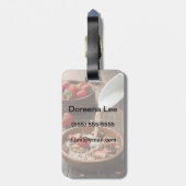 Gezond ontbijt bagagelabel (Achterkant verticaal)