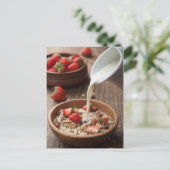 Gezond ontbijt briefkaart (Staand voorkant)