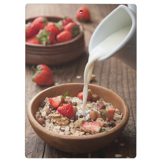 Gezond ontbijt klembord (Achterkant)