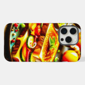 Gezond ontmoet toegeeflijk: een gegrilde kaas geno iPhone hoesje (Achterkant horizontaal)