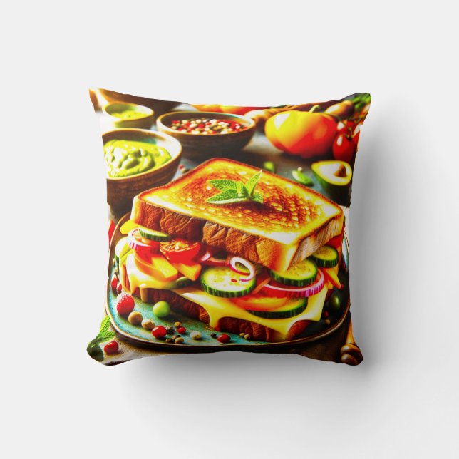 Gezond ontmoet toegeeflijk: een gegrilde kaas geno kussen (Voorkant)