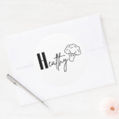 Gezond  ronde sticker (Envelop)