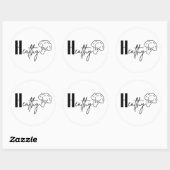 Gezond  ronde sticker (Vel)