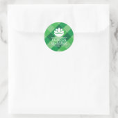 Gezond Salade Groenten Catering Logo Groen Ronde Sticker (Tas)