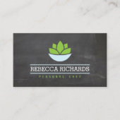 Gezond Salade Groenten Catering Logo Krijtbord Visitekaartje (Voorkant)