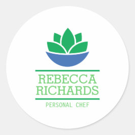 Gezond Salade Groenten Catering Logo Ronde Sticker