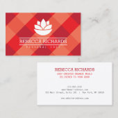 Gezond Salade Groenten Catering Logo Rood Visitekaartje (Voorkant / Achterkant)