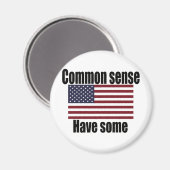 Gezond verstand Amerikaanse vlag Magneet (Voorkant / Achterkant)