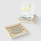 gezond verstand | Cowboy Wijsheid | Zuidelijke not Stenen Onderzetter (Zijkant)