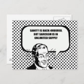 GEZOND VERSTAND IS ACHTERAF BESTELD, MAAR SARCASME BRIEFKAART (Voorkant / Achterkant)