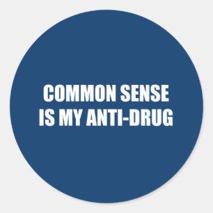 Gezond verstand is mijn anti-drug ronde sticker