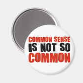 Gezond verstand komt niet zo vaak voor magneet (Voorkant / Achterkant)