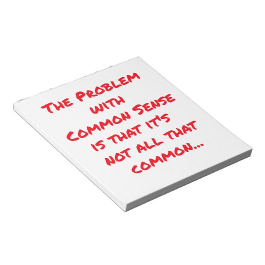 "Gezond verstand" Notitieblok (Schuin)