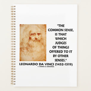 gezond verstand: rechters van de dingen leonardo d planner