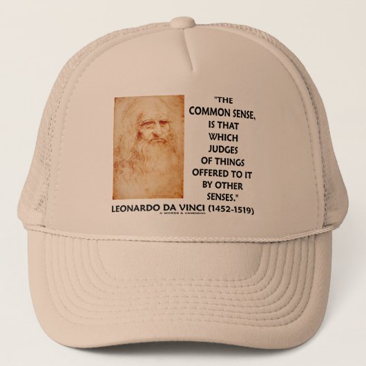 gezond verstand: rechters van de dingen leonardo d trucker pet (Voorkant)