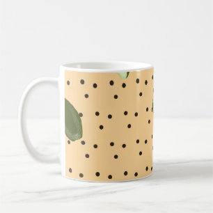 Gezond voedsel. Naadloos avocado-patroon, avocado Koffiemok