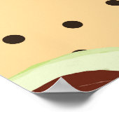 Gezond voedsel. Naadloos avocado-patroon, avocado Poster (Hoek)