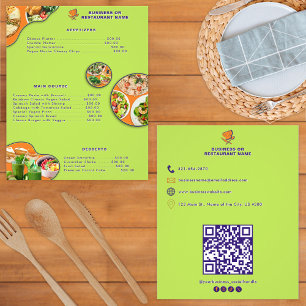 Gezond Voedselmenu en Prijslijst Veganistisch Rest Flyer