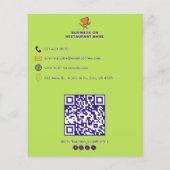 Gezond Voedselmenu en Prijzenlijst Veganistisch Re Flyer (Achterkant)