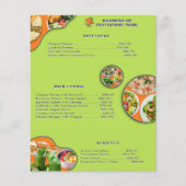 Gezond Voedselmenu en Prijzenlijst Veganistisch Re Flyer (Voorkant)